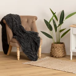 Plaid "Manoir" fausse fourrure*ATMOSPHERA