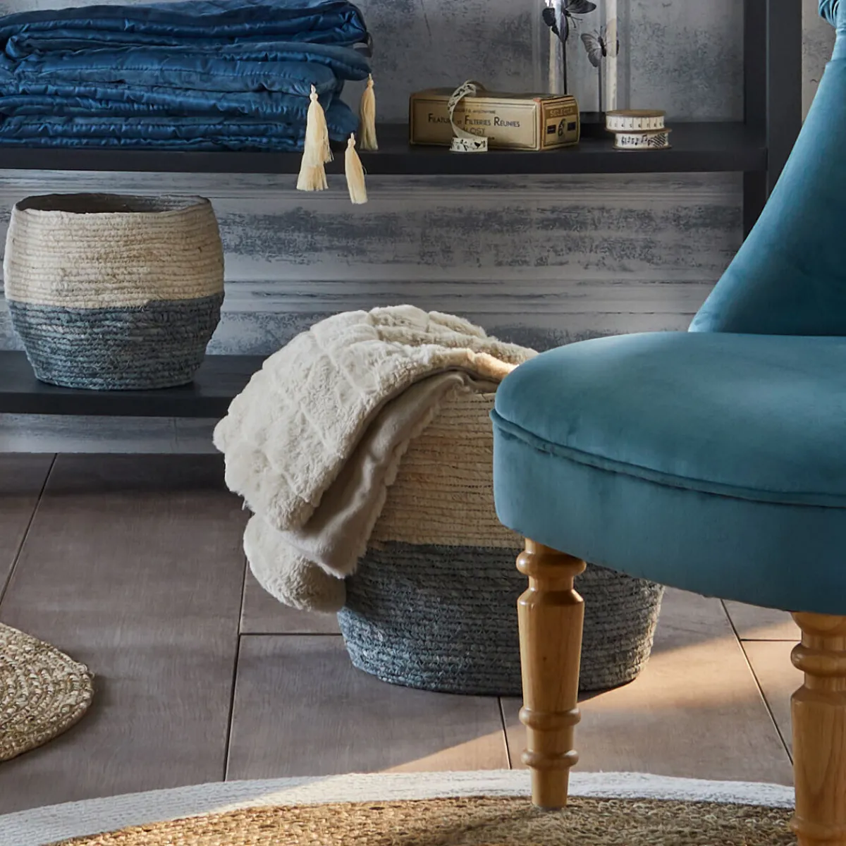 Plaid "Manoir" fausse fourrure*ATMOSPHERA