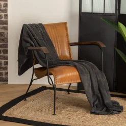 Plaid microfibre*ATMOSPHERA Clearance