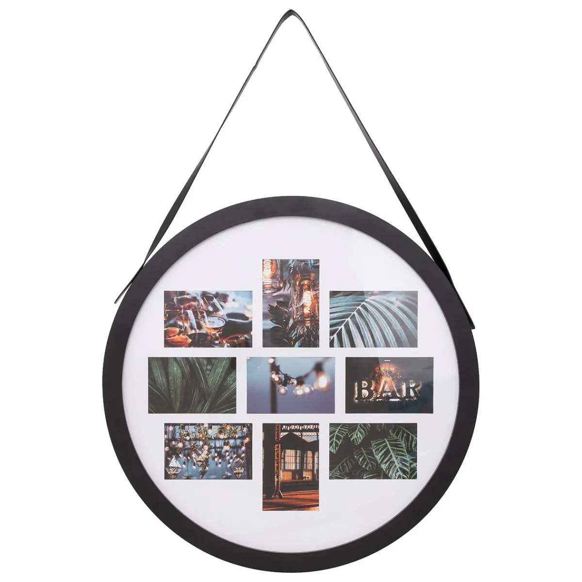 Pêle-mêle rond avec lanière "Aya"*ATMOSPHERA