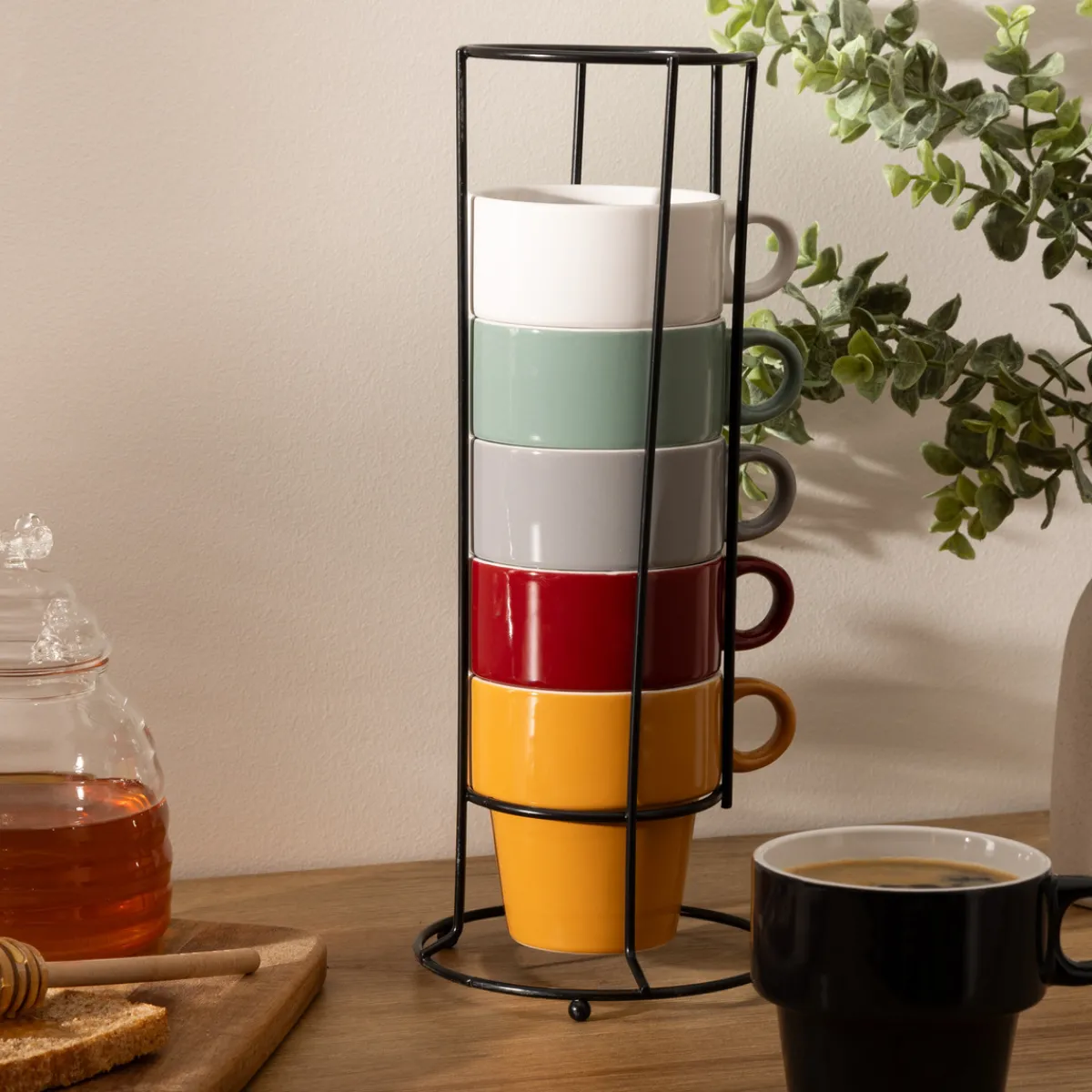 Rack 6 mugs "Colorama"*ATMOSPHERA Hot
