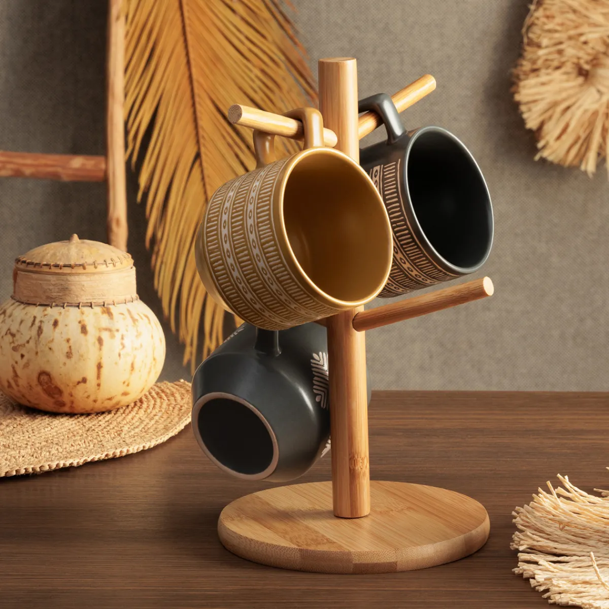 Rack 4 mugs "Inuit Dreams"*ATMOSPHERA Hot