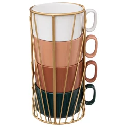 Rack 4 mugs "Le Collectionneur"*ATMOSPHERA Discount