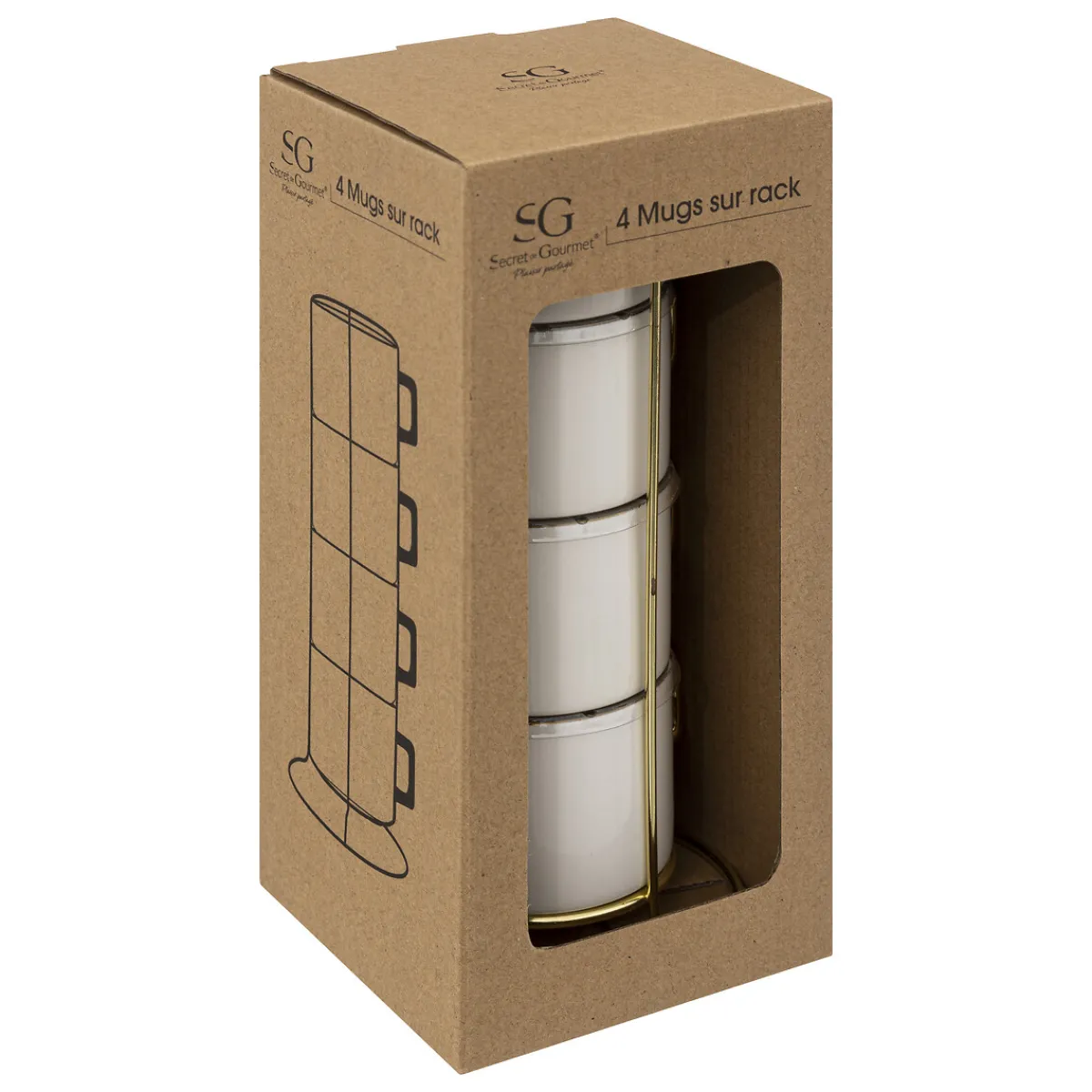 Rack 4 mugs "Sublima"*ATMOSPHERA Discount