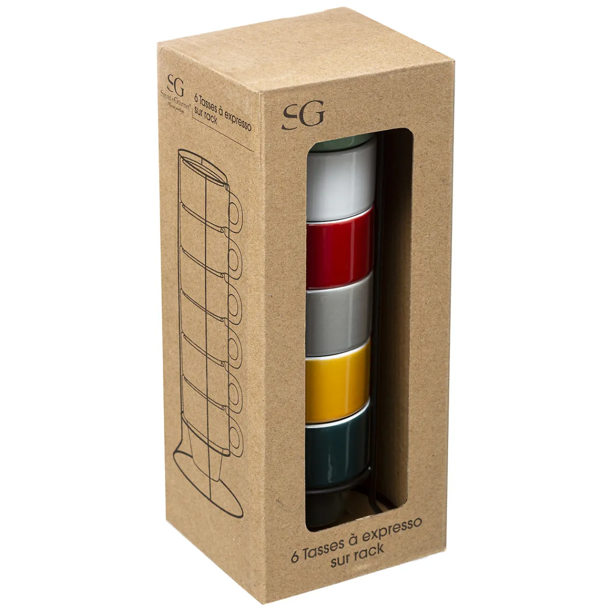 Rack 6 tasses "Colorama"*ATMOSPHERA Discount