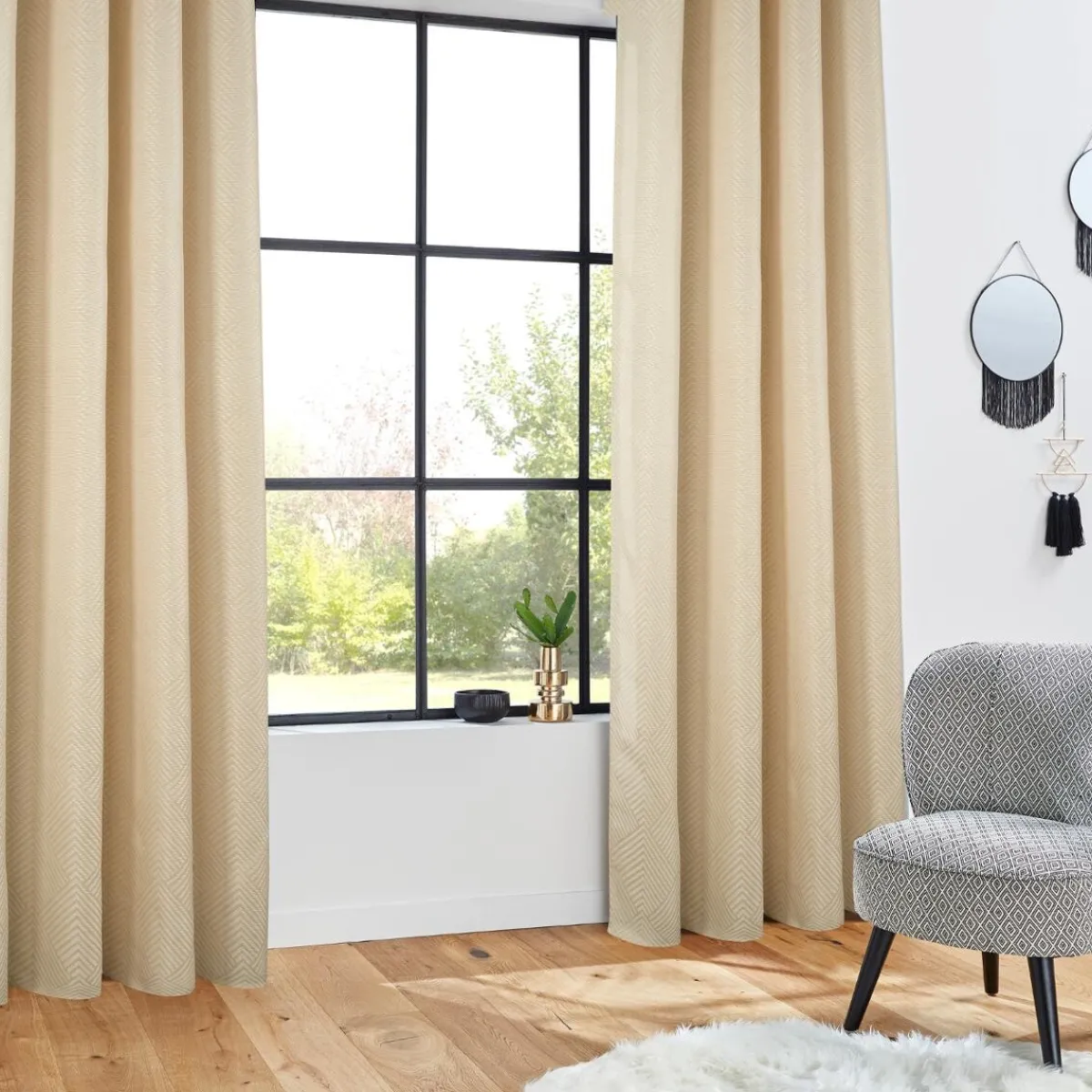 Rideau "Géom", motifs jacquard*ATMOSPHERA Online