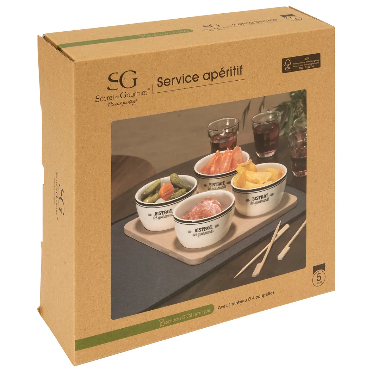 Service apéritif 5 pièces "Bistrot"*ATMOSPHERA Clearance