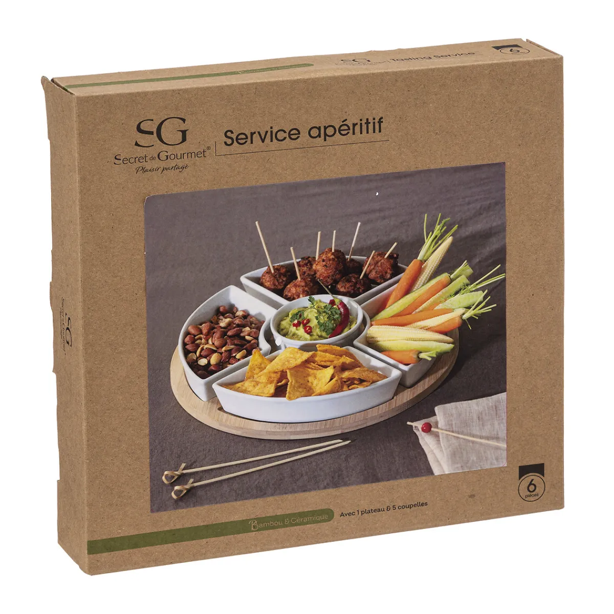 Service apéritif 6 pièces rond*ATMOSPHERA Sale