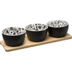 Service apéritif 4 pièces "White Floral"*ATMOSPHERA