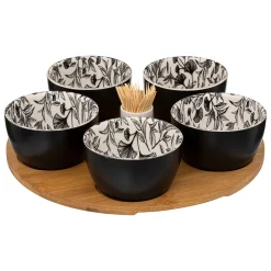 Service apéritif 7 pièces "White Floral"*ATMOSPHERA Clearance