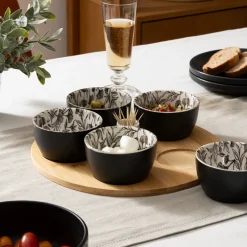 Service apéritif 7 pièces "White Floral"*ATMOSPHERA Clearance