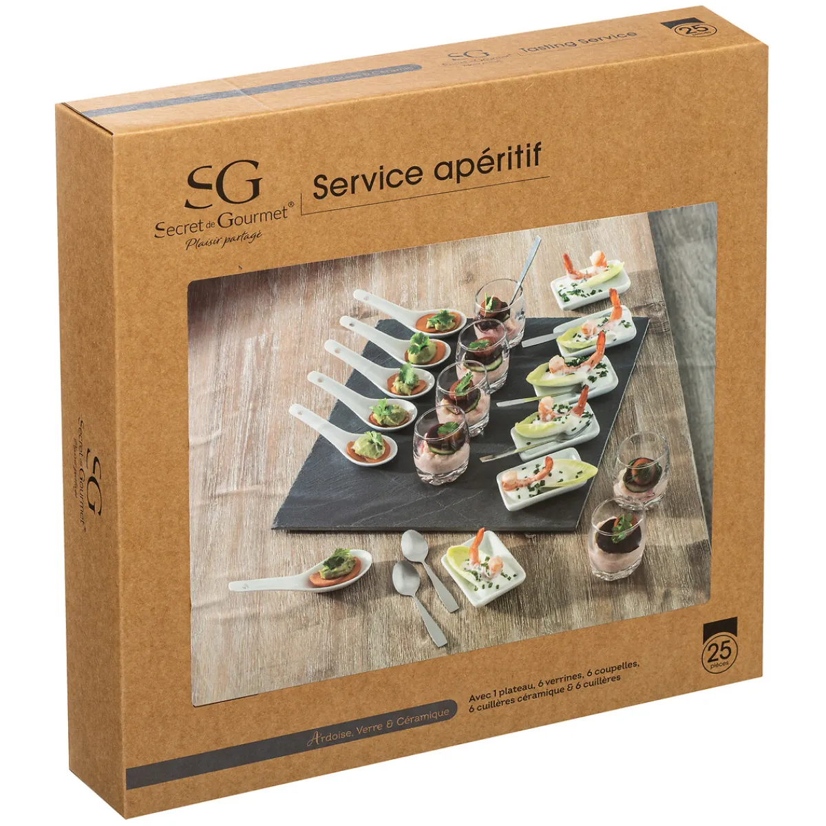 Service apéritif carré 25 pièces*ATMOSPHERA Online