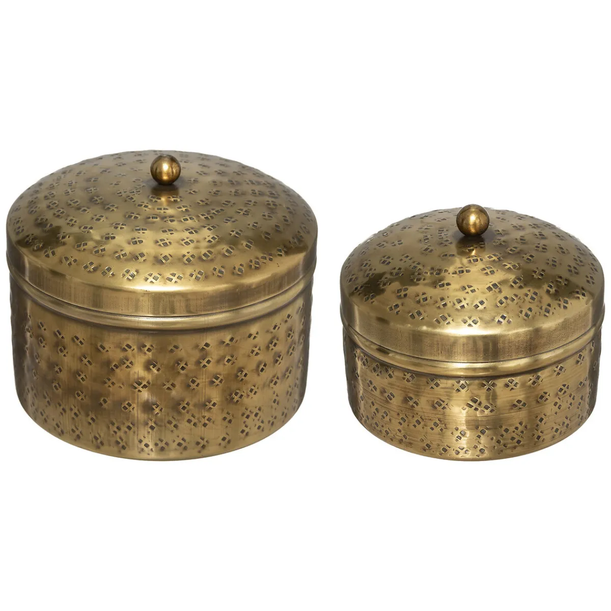 Set de 2 boîtes "Oasis", métal*ATMOSPHERA Online