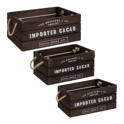 Set de 3 cagettes bois "Denys"*ATMOSPHERA Outlet