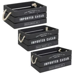 Set de 3 cagettes bois "Denys"*ATMOSPHERA Hot