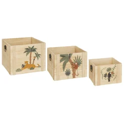 Set de 3 cagettes enfant "Jungle"*ATMOSPHERA Clearance