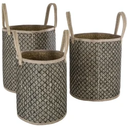 Set de 3 paniers à anses "Nomade"*ATMOSPHERA