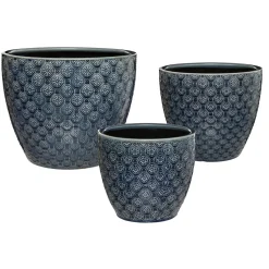 Set de 3 pots "Fleurs"*ATMOSPHERA Hot
