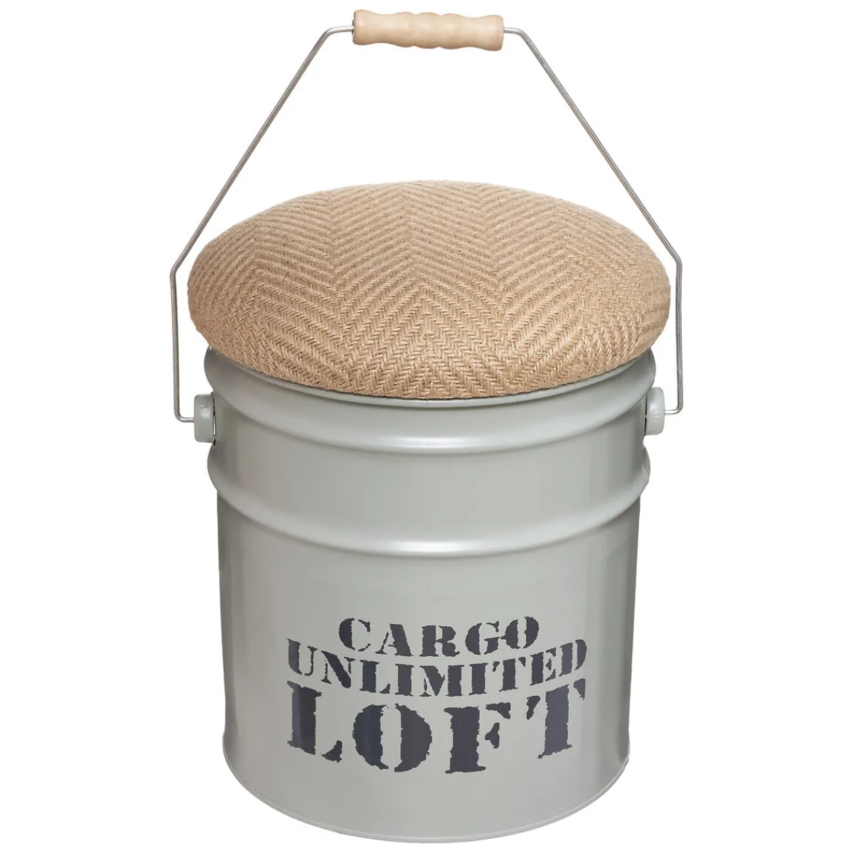 Set de 2 poufs bidons "Alfred"*ATMOSPHERA Clearance