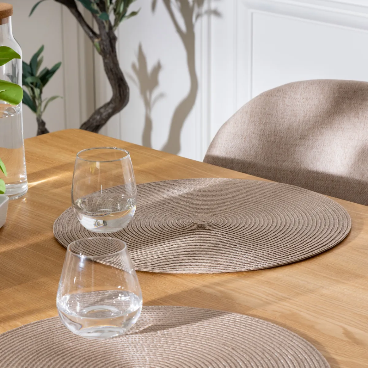Set de table tressé rond*ATMOSPHERA