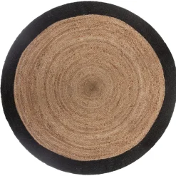 Tapis en jute bord noir*ATMOSPHERA Outlet