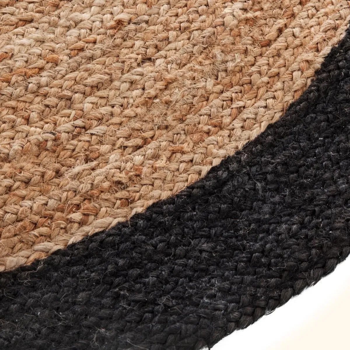 Tapis en jute bord noir*ATMOSPHERA Outlet