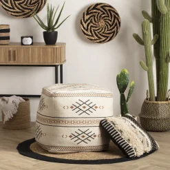 Tapis en jute bord noir*ATMOSPHERA Outlet