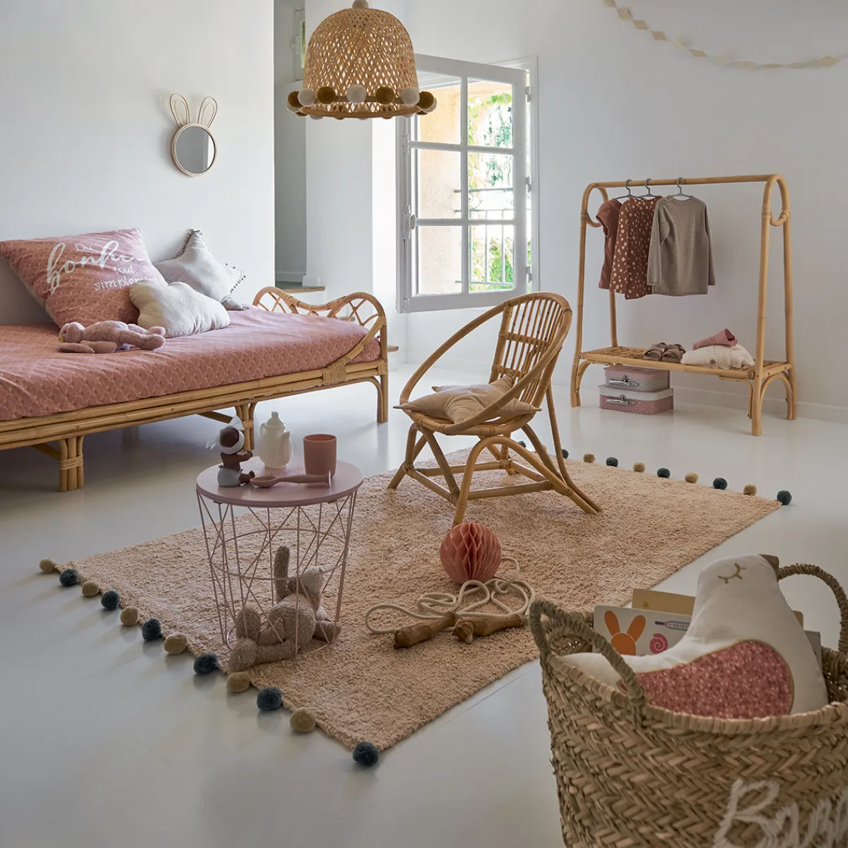 Tapis enfant, pompons*ATMOSPHERA Clearance