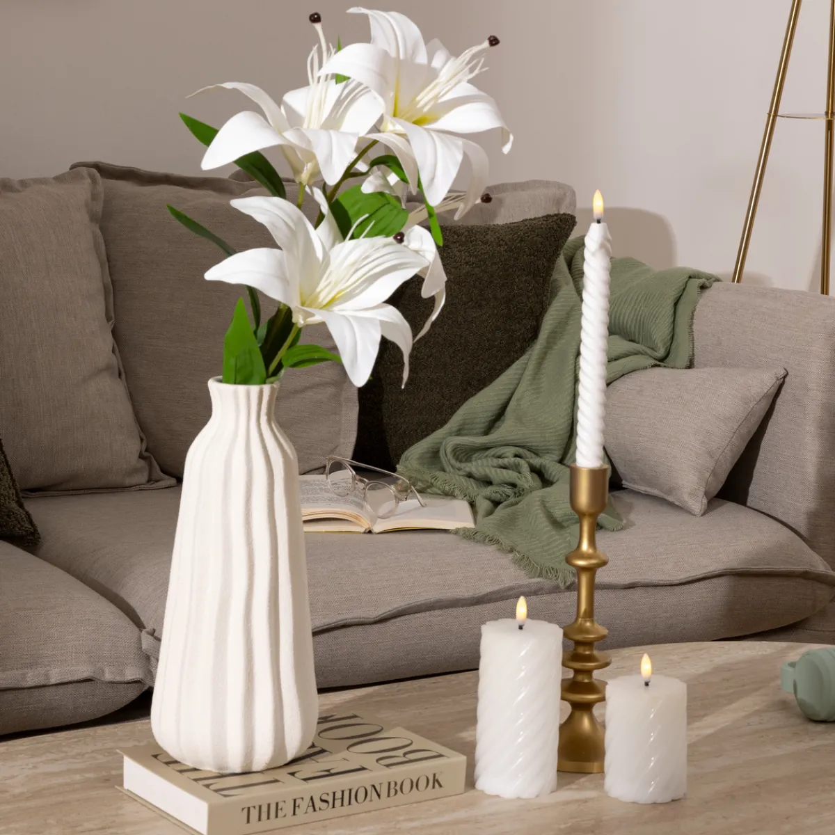 Tige de 4 lys artificiels "Jago"*ATMOSPHERA