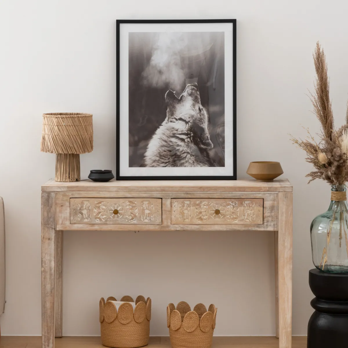 Toile imprimée encadrée "Tala"*ATMOSPHERA Outlet