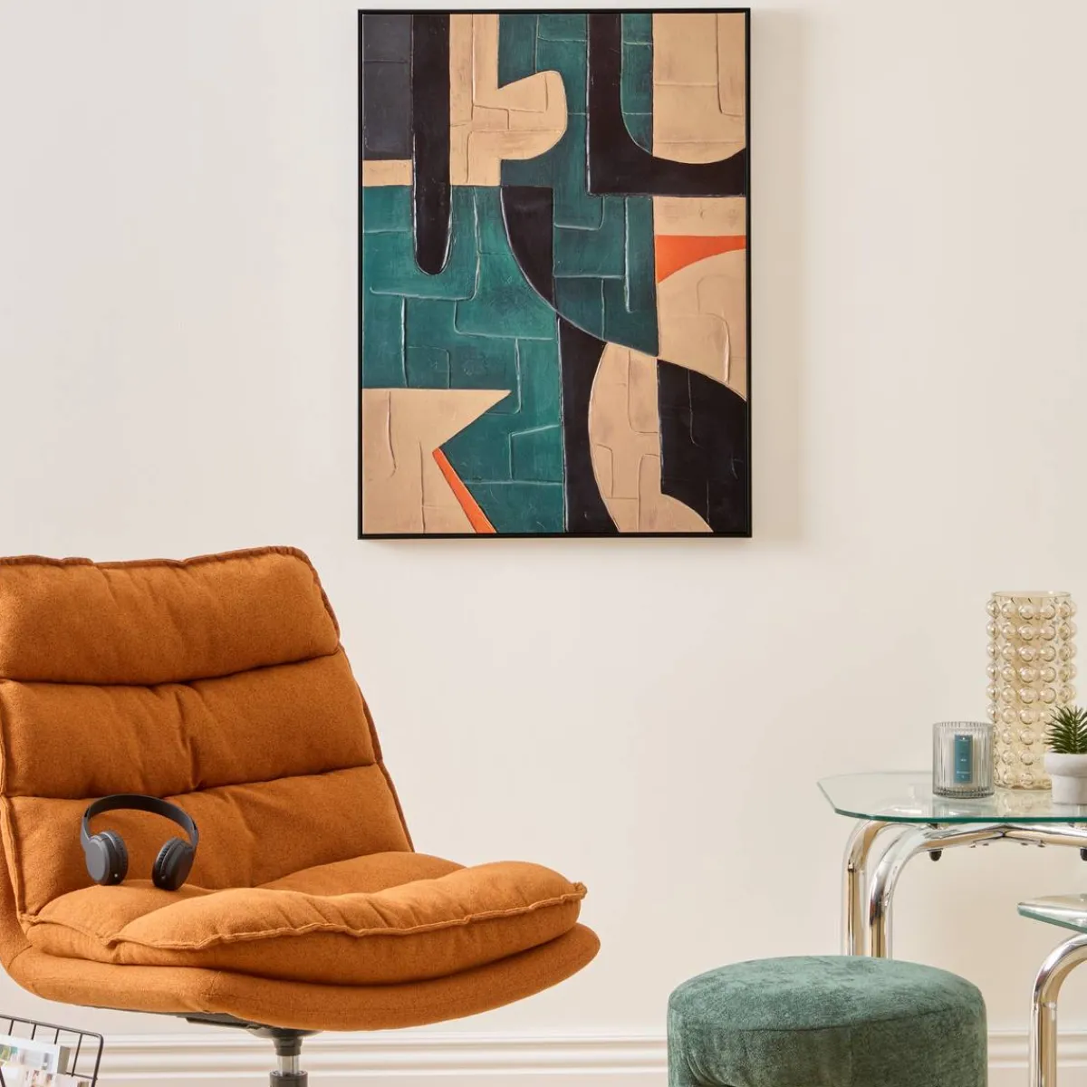 Toile peinte encadrée "Kelton"*ATMOSPHERA Hot