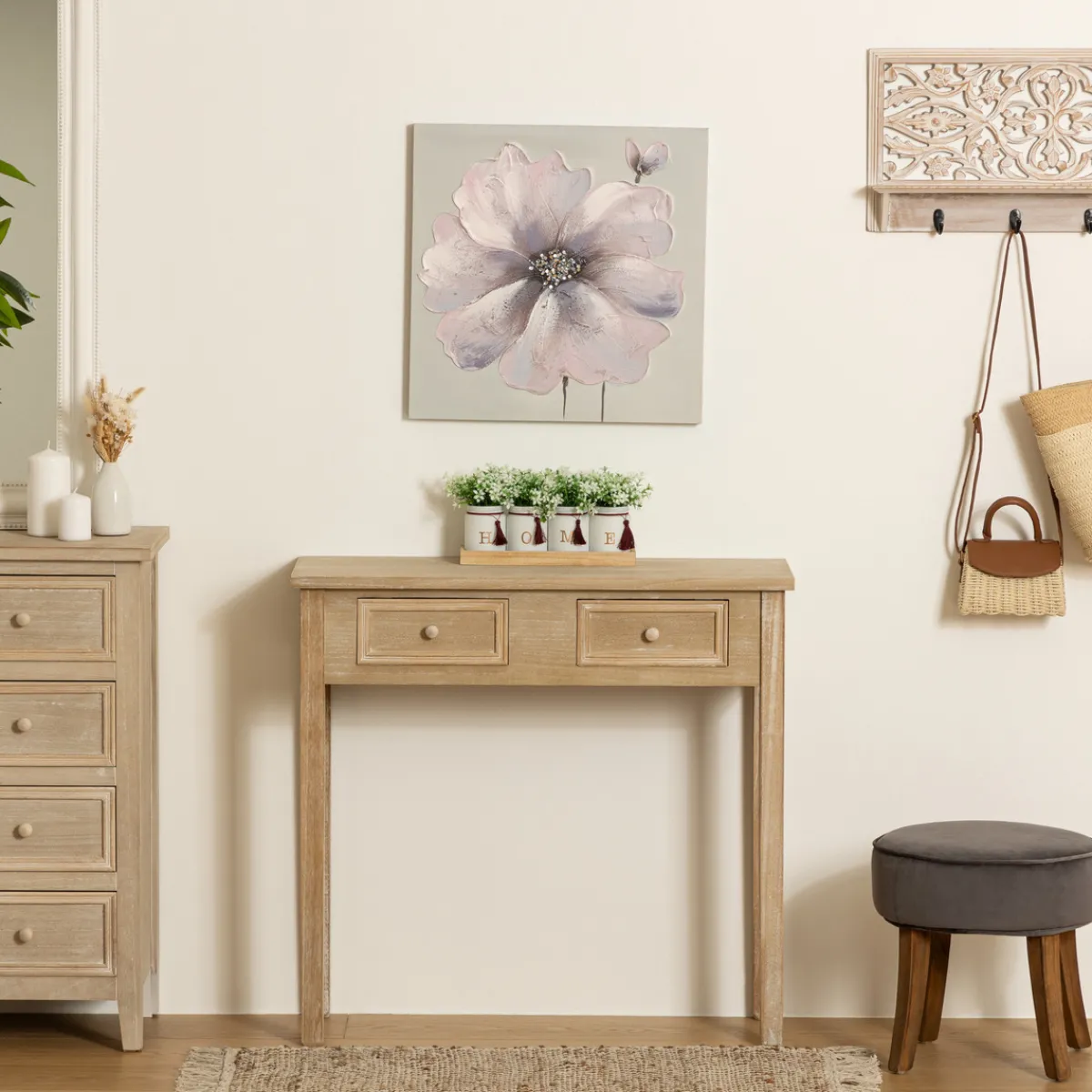 Toile peinte "Fleurs"*ATMOSPHERA Hot