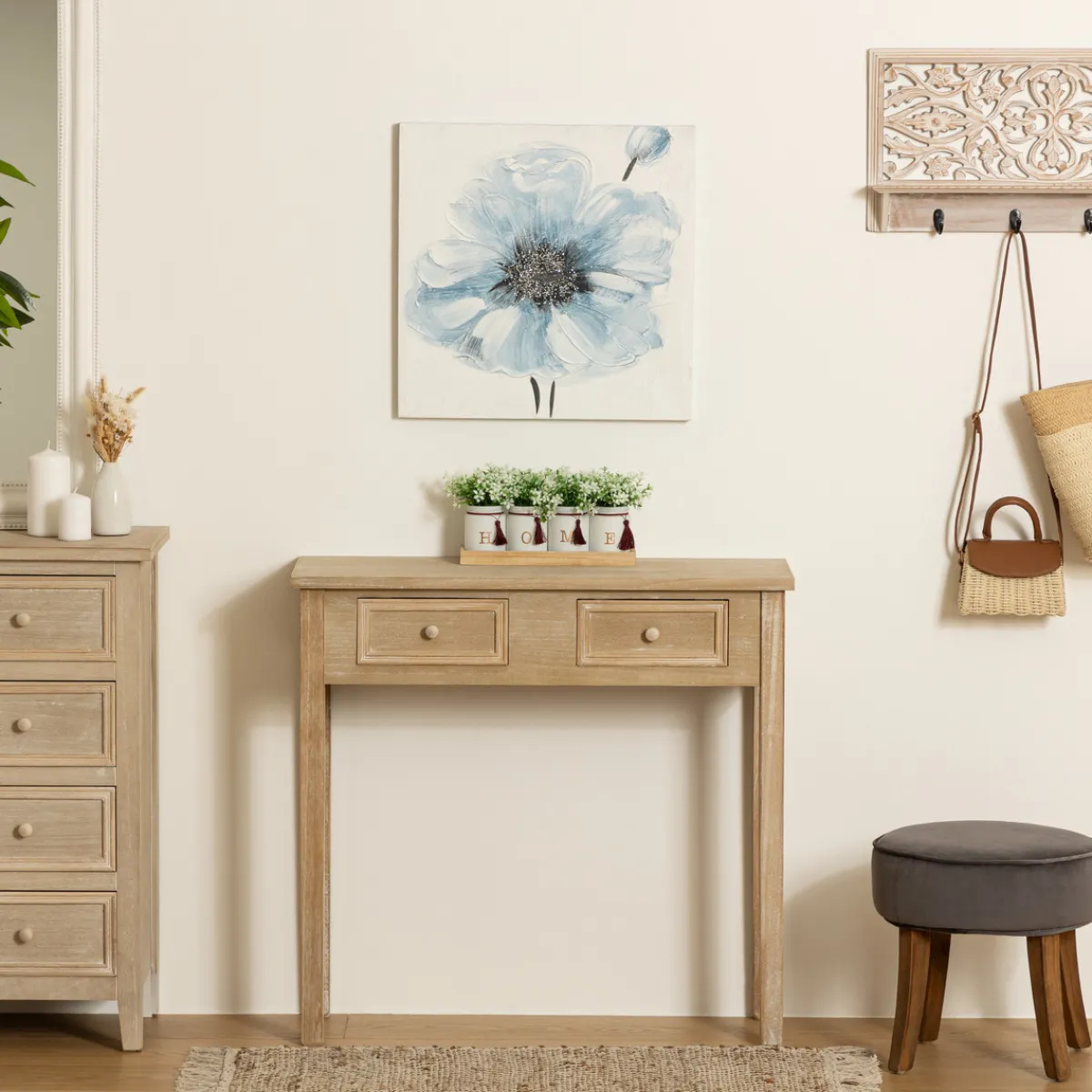 Toile peinte "Fleurs"*ATMOSPHERA Hot