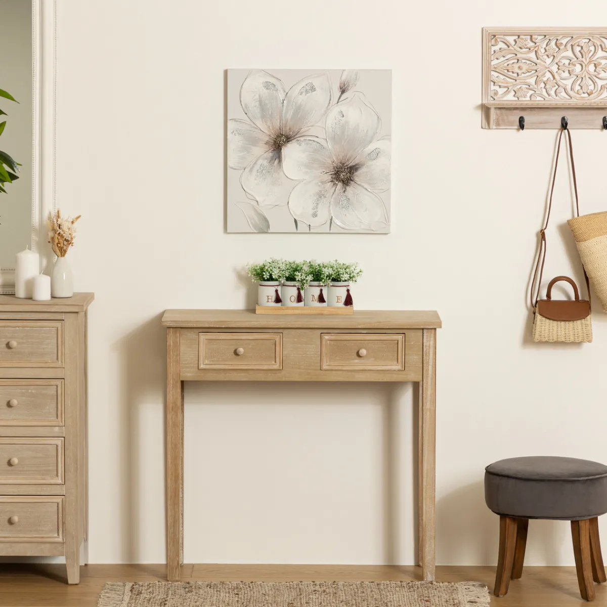 Toile peinte "Fleurs"*ATMOSPHERA Hot