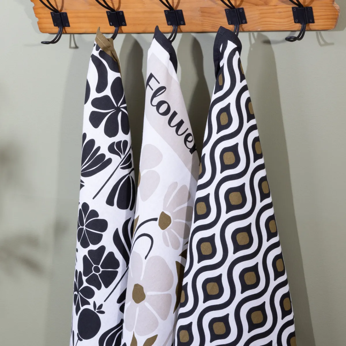 Torchon imprimé "Twisted Lime"*ATMOSPHERA Hot