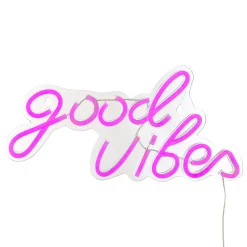 Tube néon mural LED "Good Vibes"*ATMOSPHERA Clearance