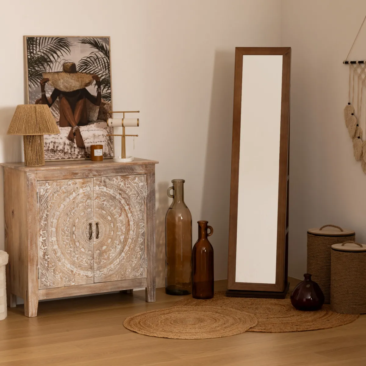 Vase verre bouteille "Yana"*ATMOSPHERA Hot