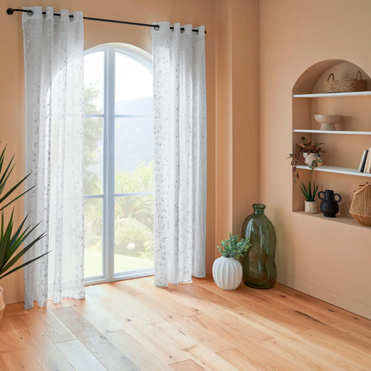 Voilage Motif Fleurs "Lazi"*ATMOSPHERA Best